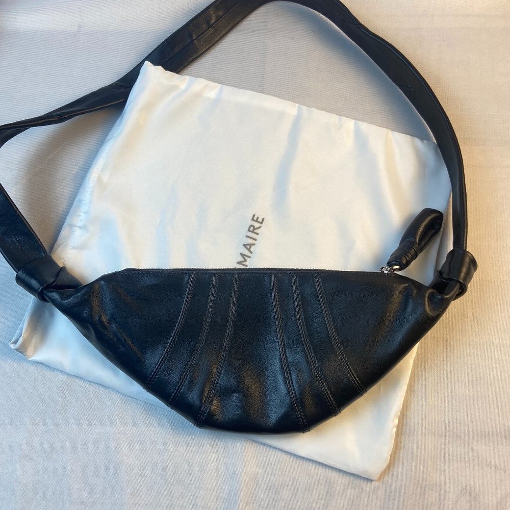 Lemaire black Croissant Bag-Small
